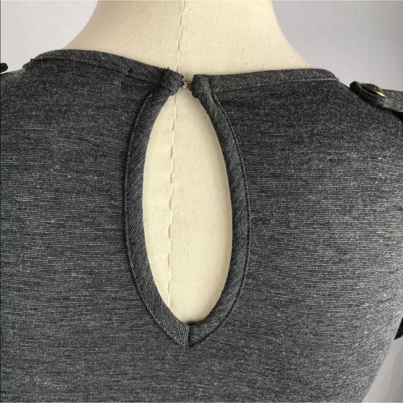 SOLD✨Military Bodycon Dress ✨ Keyhole Back - Picture 7 of 8